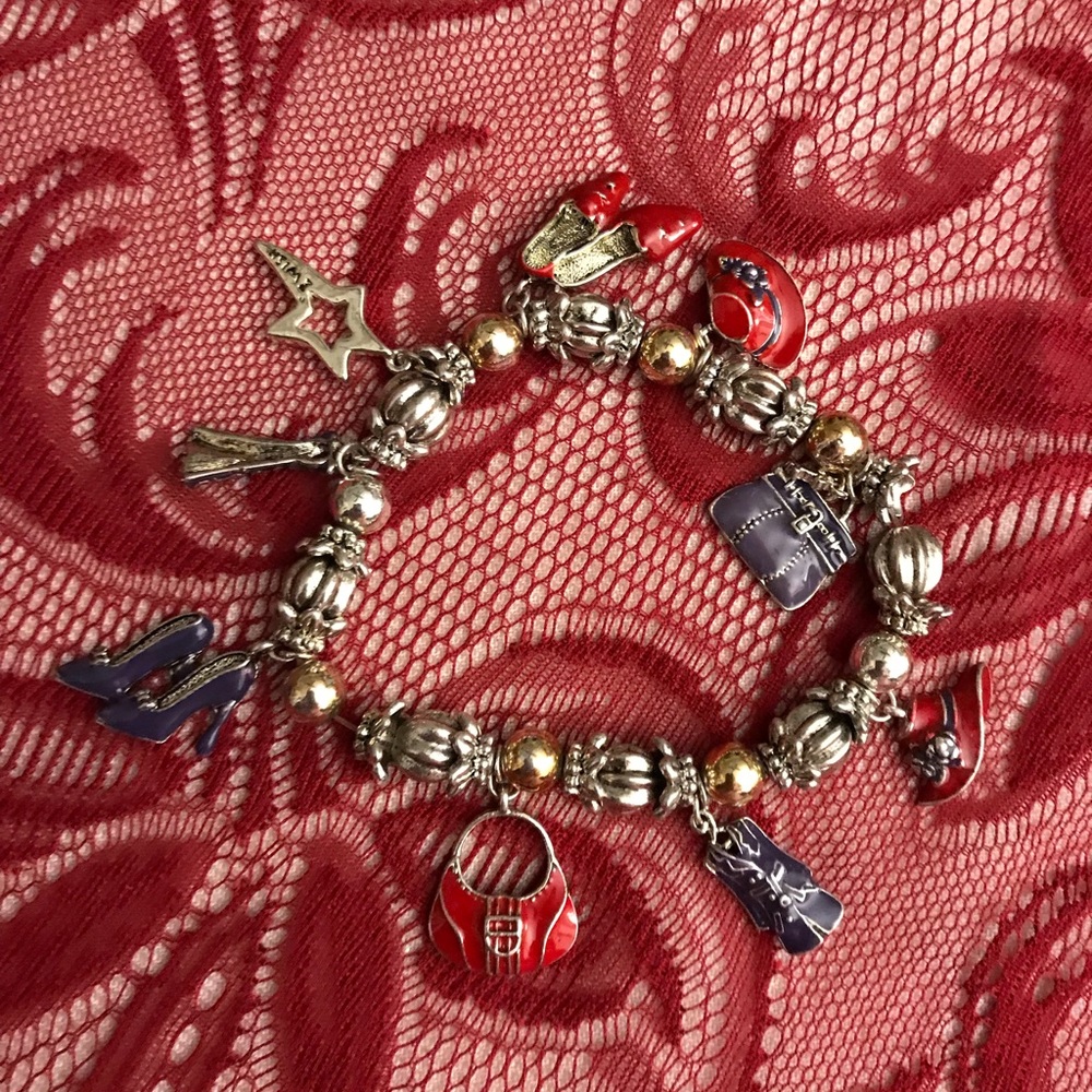 Red Hat ladies charm bracelet